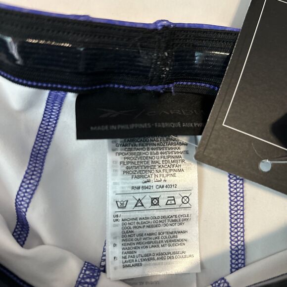 REEBOK CARDI B High-Waisted Legging Shorts Size XS Ultima Purple Athletic Biker - Picture 4 of 11